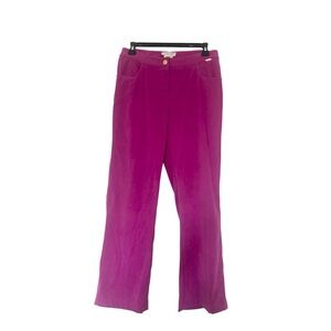 St. John Sport by Marie Gray Pink Magenta Straight Leg Pants Size 6